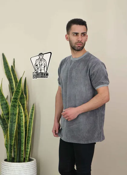 تیشرت مخمل کبریتی ZARA