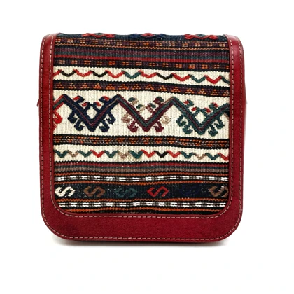 کیف زنانه چرم و گلیم مدل ترلان