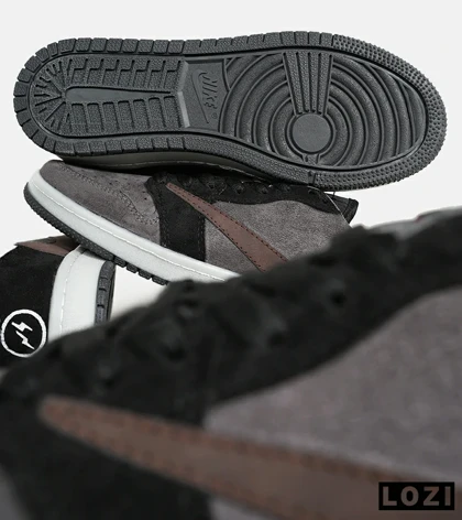 کفش کتانی مردانه قهوه ای طوسی مشکی قهوه ای NIKE travis scott
