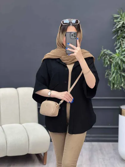 شومیز دو جیب پایین هلال