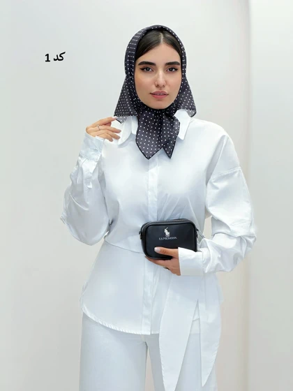 7038-مینی اسکارف خال‌خالی
