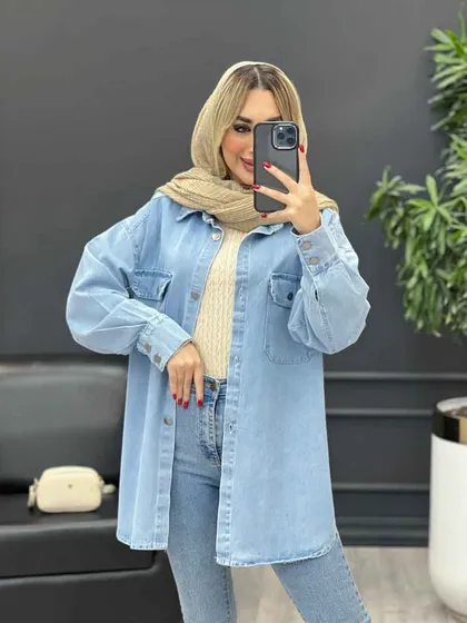مانتو جین دو جیب