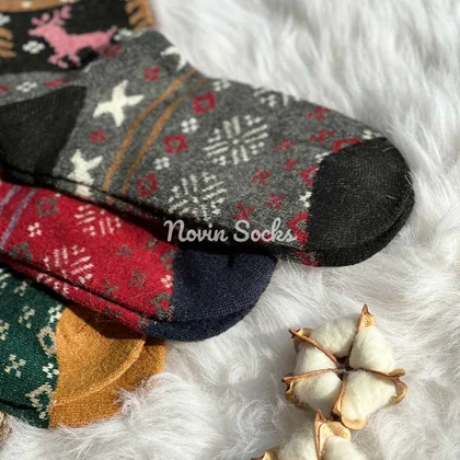 جوراب پشمی گوزن پاییزی