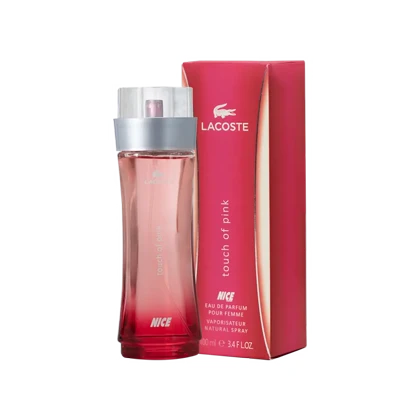 ادوپرفیوم زنانه نایس پاپت Nice مدل لاگوست تاچ آف پینک ویژوآل-صورتی Lacoste Touch of Pink حجم 100 میلی لیتر طرح مارک