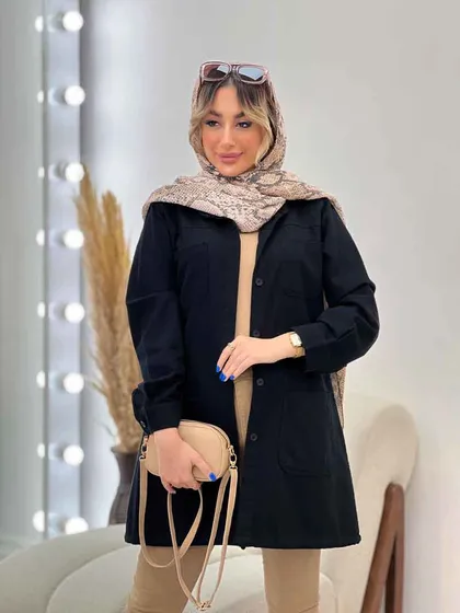 مانتو جین رنگی پایین گت آوا
