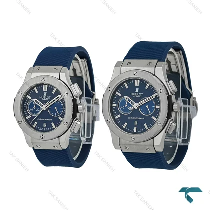 ست Hublot سه موتوره کرنوگراف سیلور سرمه ای Hublot-8045-S