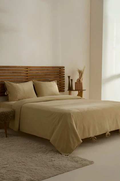 سرویس روتختی دو نفره Karaca Home مدل Carmine پنبه - بژ