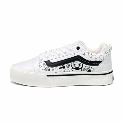 کفش کتانی مردانه ونس اولداسکول کنو کاستوم سفید مشکی Vans oldskool Knu