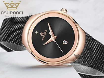 ساعت نیوی فورس زنانه بند حصیری Naviforce NF5004L