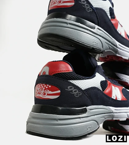 کفش کتانی بزرگ پا سرمه ای قرمز NEW BALANCE 993