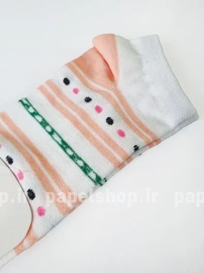 جوراب مچی نخ پنبه طرح گل و فانتزی