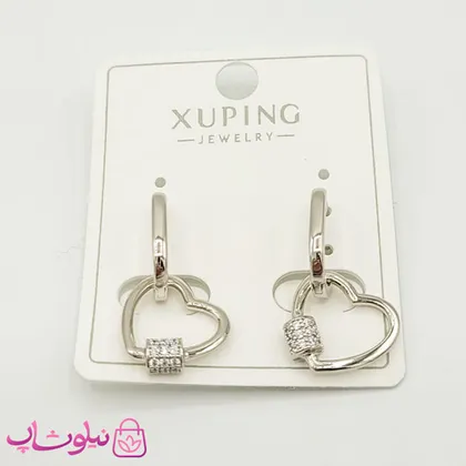گوشواره دخترانه آویزدار ژوپینگ قلبی