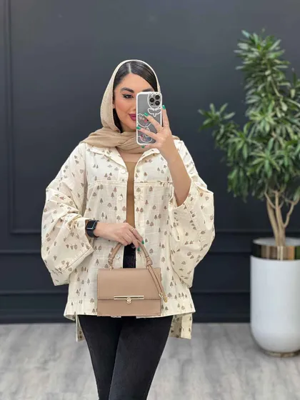 مانتو لینن طرح کاج