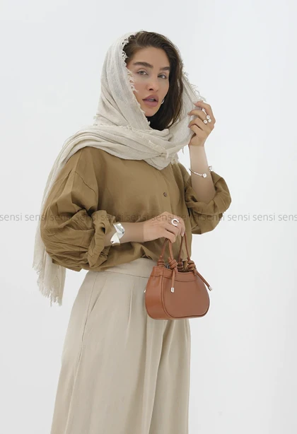 شومیز لینن باکسی
