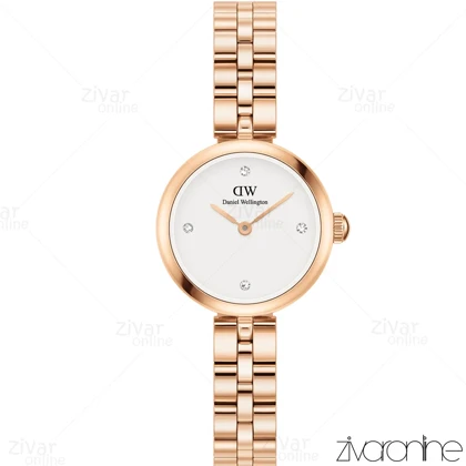 ساعت دنیل ولینگتون زنانه ELAN رزگلد صفحه سفید ایندکس نگین‌دار 105498