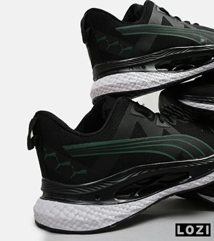 کفش کتانی ورزشی مردانه مشکی سبز PUMA مدل 5072