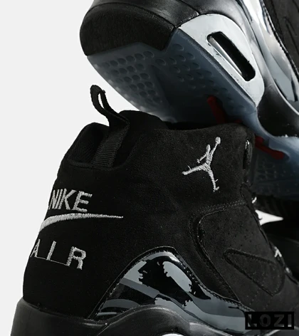 کفش کتانی ساق‌دار مردانه مشکی طوسی Nike air jordan 5 v02