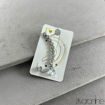 گوشواره زنانه کراس تمام نگین 20413