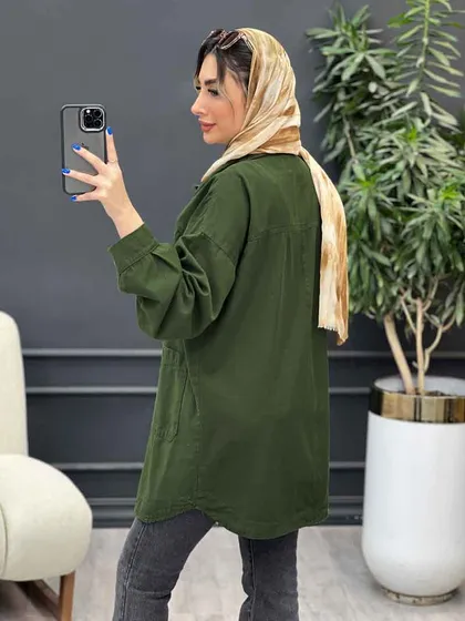 مانتو دو جیب برش‌دار سرو