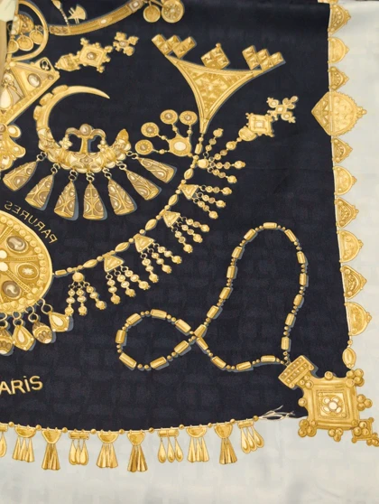 شال ابریشم ژاکارد هرمس جواهر 20191