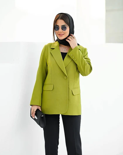کت دخترانه مدل مازراتی کج راه پشت چاک‌دار