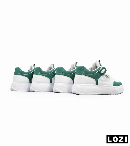 کفش کتانی مردانه سفید سبز PULL & BEAR