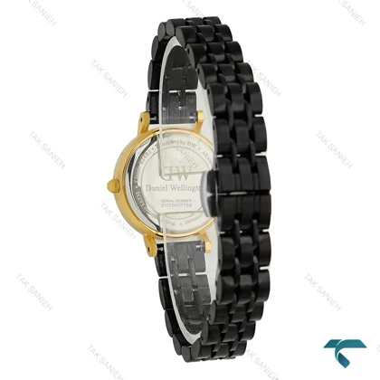 ساعت مچی DW زنانه مینی گرد مشکی قاب طلایی DW-8015-L
