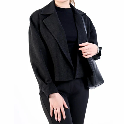 کت کوتاه زنانه پاییزه مشکی دایموند (Diamond) سین استایل