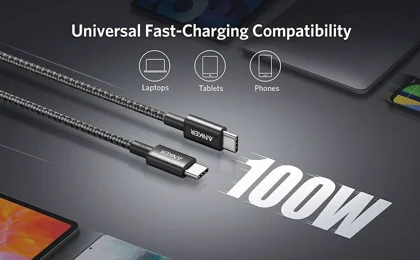 کابل تبدیل USB-C به USB-C انکر مدل A8756 طول 1 متر