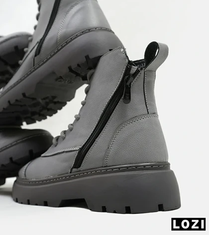 نیم بوت چرمی مردانه طوسی Timberland