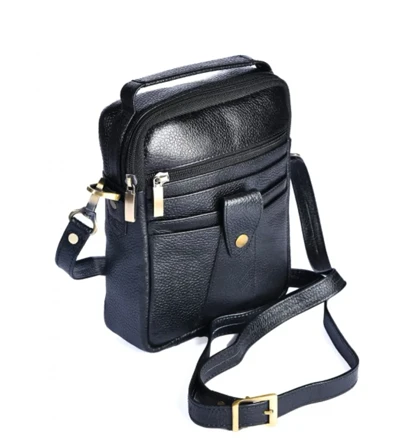 کیف دوشی چرم طبیعی مینی اطلس