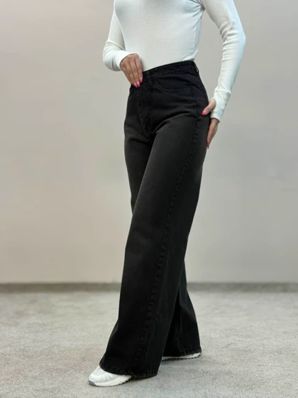 شلوار جین فلربگ ذغالی تینت9475