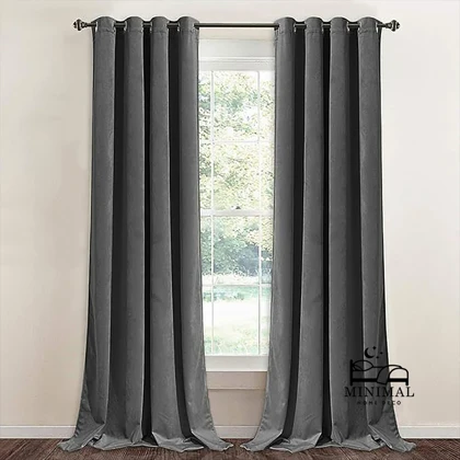 پرده آماده مخمل ویولت