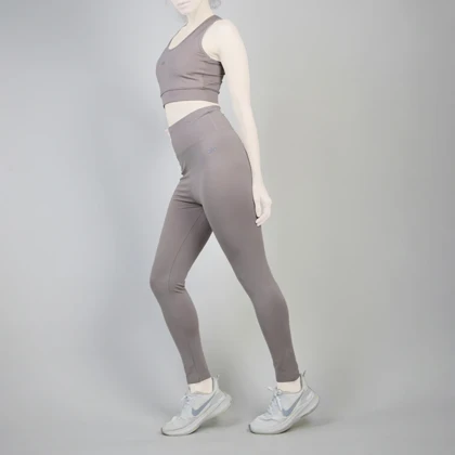 ست نیم‌تنه و لگ ورزشی زنانه الو مدل MUB-921 خاکی