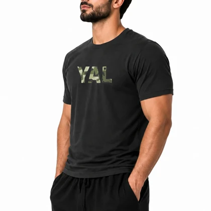 تیشرت بیسیک اسپرت یل مدل CN-Yal-26037 مشکی