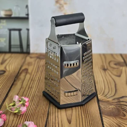 رنده 6 گوش تمام استیل دسته مشکی شنگیا