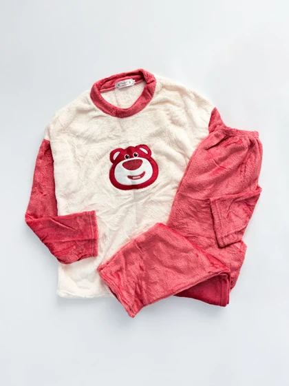 ست بلوز و شلوار حوله ای طرح خرس مهربان