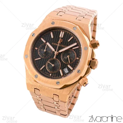 ساعت اودمار پیگه (AP) مردانه سه موتوره رزگلد مشکی 102592