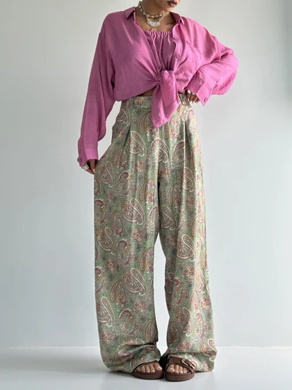 شلوار پارچه ای طرحدار