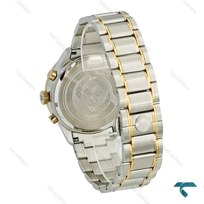 ساعت انزو EC-854 مردانه سه موتوره دورنگ طلایی صفحه سبز Enzo-8760-G