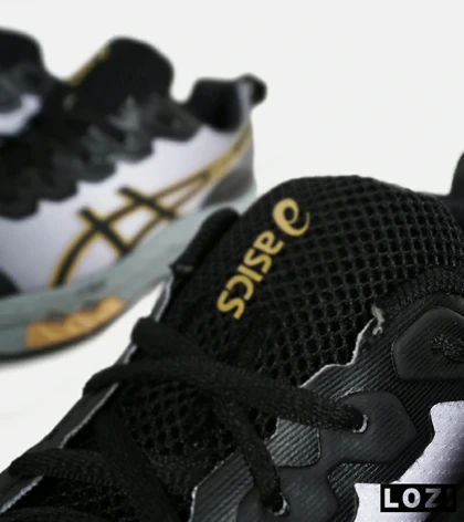 کفش کتانی مردانه مشکی خاکستری طلایی ASICS GORETEX