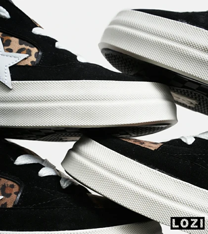 کفش اسنیکرزمشکی نارنجی سفید Amiri Stars v2 مدل 7072