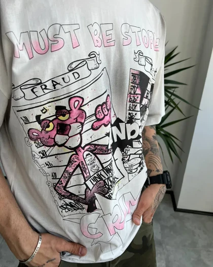 تیشرت قواره ازاد PINK PANTHER