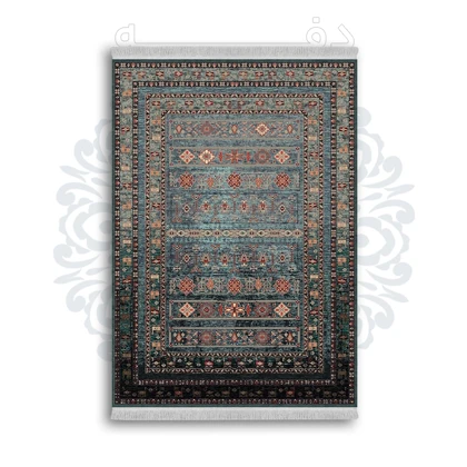*جدید* فرشینه از جنس پارچه شانل مخمل ترک طرح فانتزی برند دفه کد 827