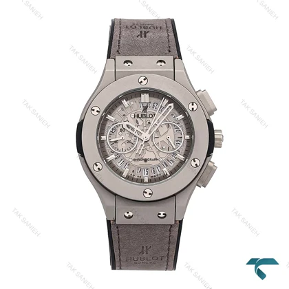 ساعت هابلوت زنانه سه موتوره طوسی صفحه اسکلتون Hublot-6419-L