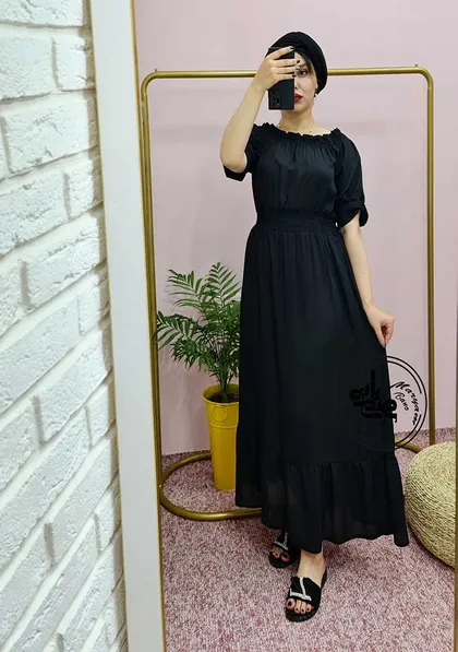 پیراهن مجلسی یقه قایقی 1