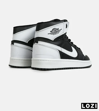 کفش کتانی ساق‌دار مردانه و زنانه مشکی سفید NIKE jordan 1 مدل 7684