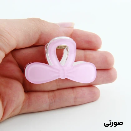 کلیپس دخترانه مدل پاپیون گرد طرح شیشه ای