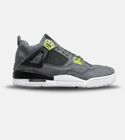 کتانی ساق‌دار مردانه خاکستری سبز Nike air jordan 4