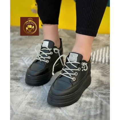 کتانی لژدار و لژ مخفی زنانه فشن 8 سانت